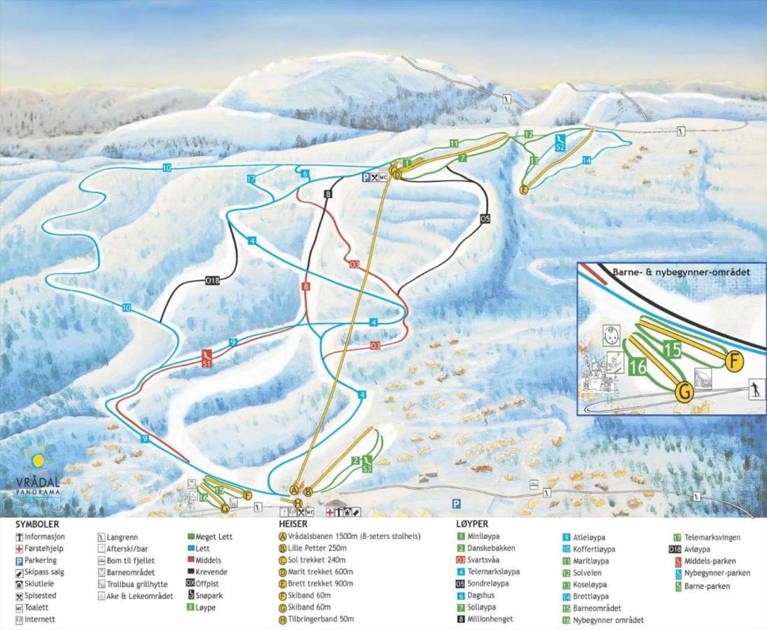 Vradal Panorama - Flott Hytte Pa Toppen Villa Sinnes Esterno foto